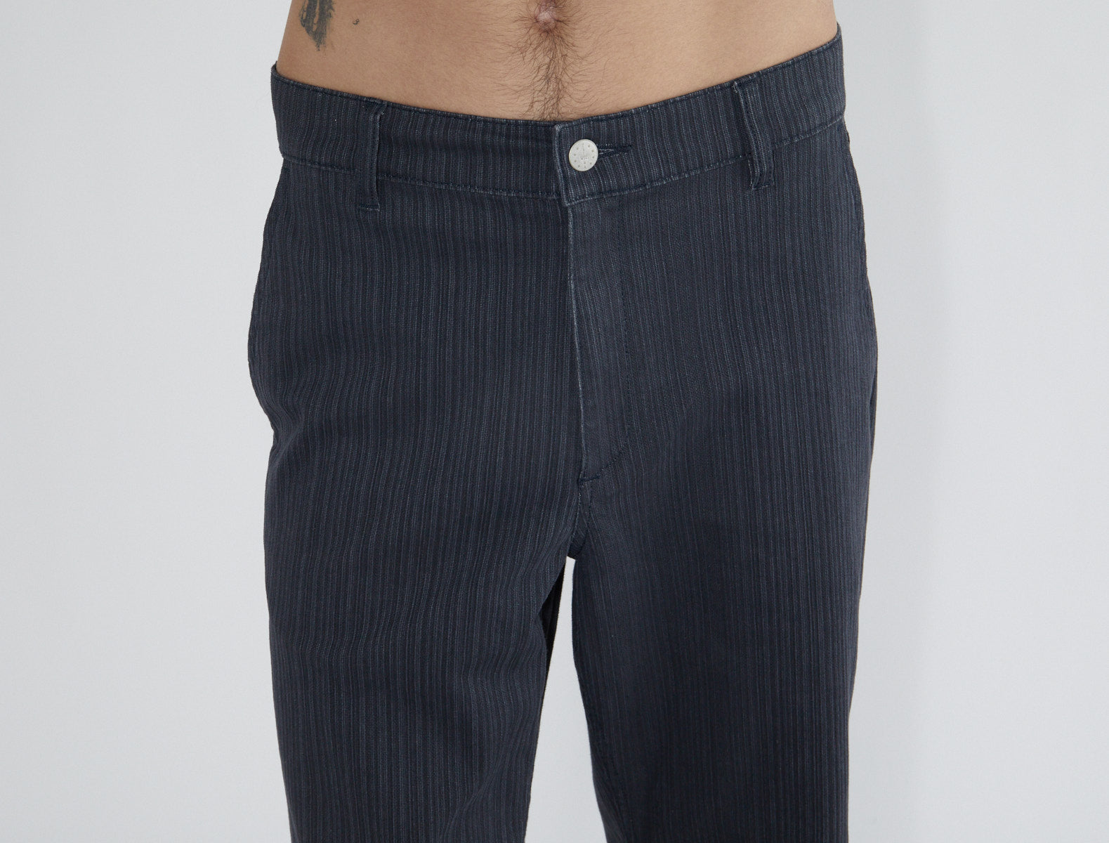 Ensu men striped five pockets trousers