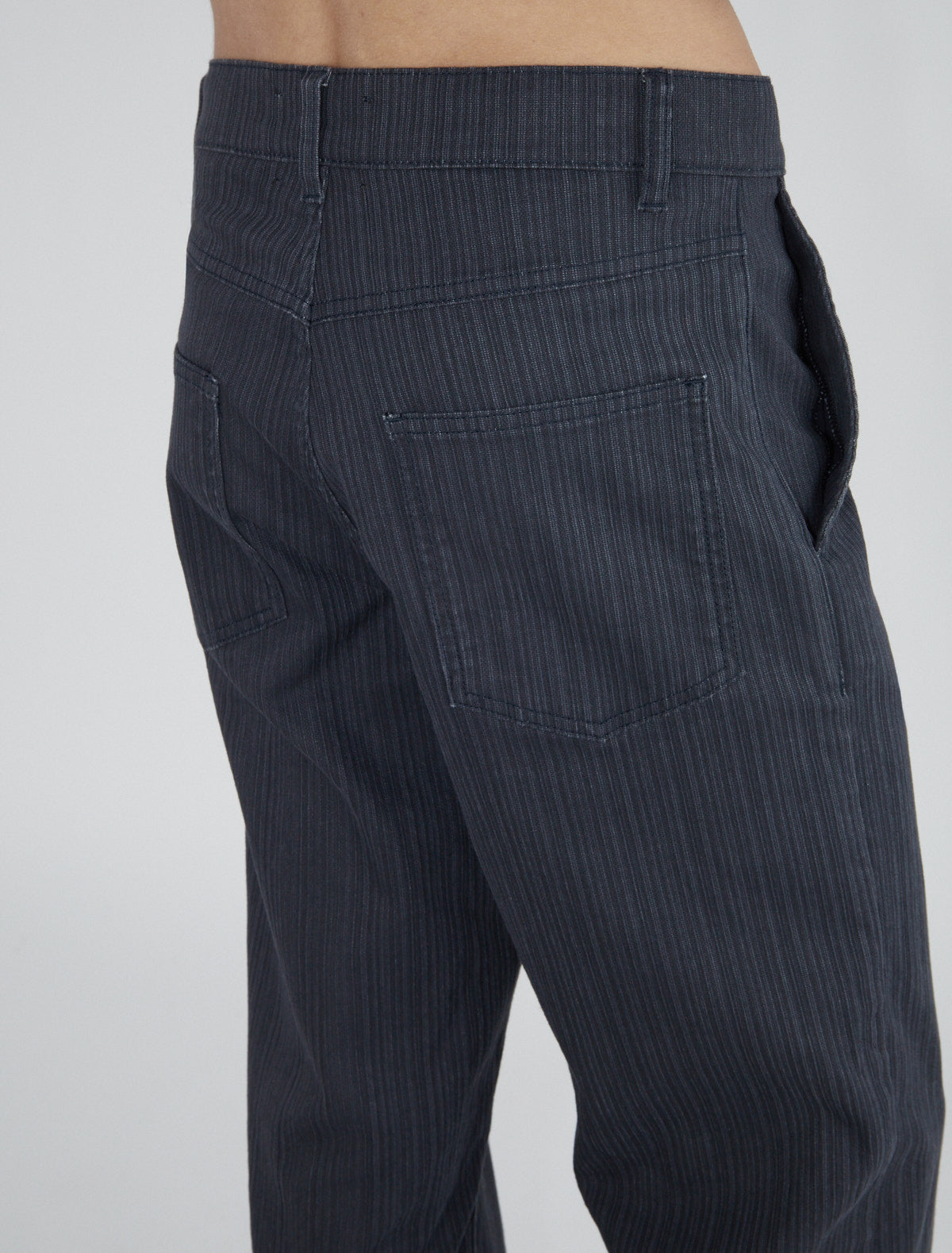 Ensu men striped five pockets trousers