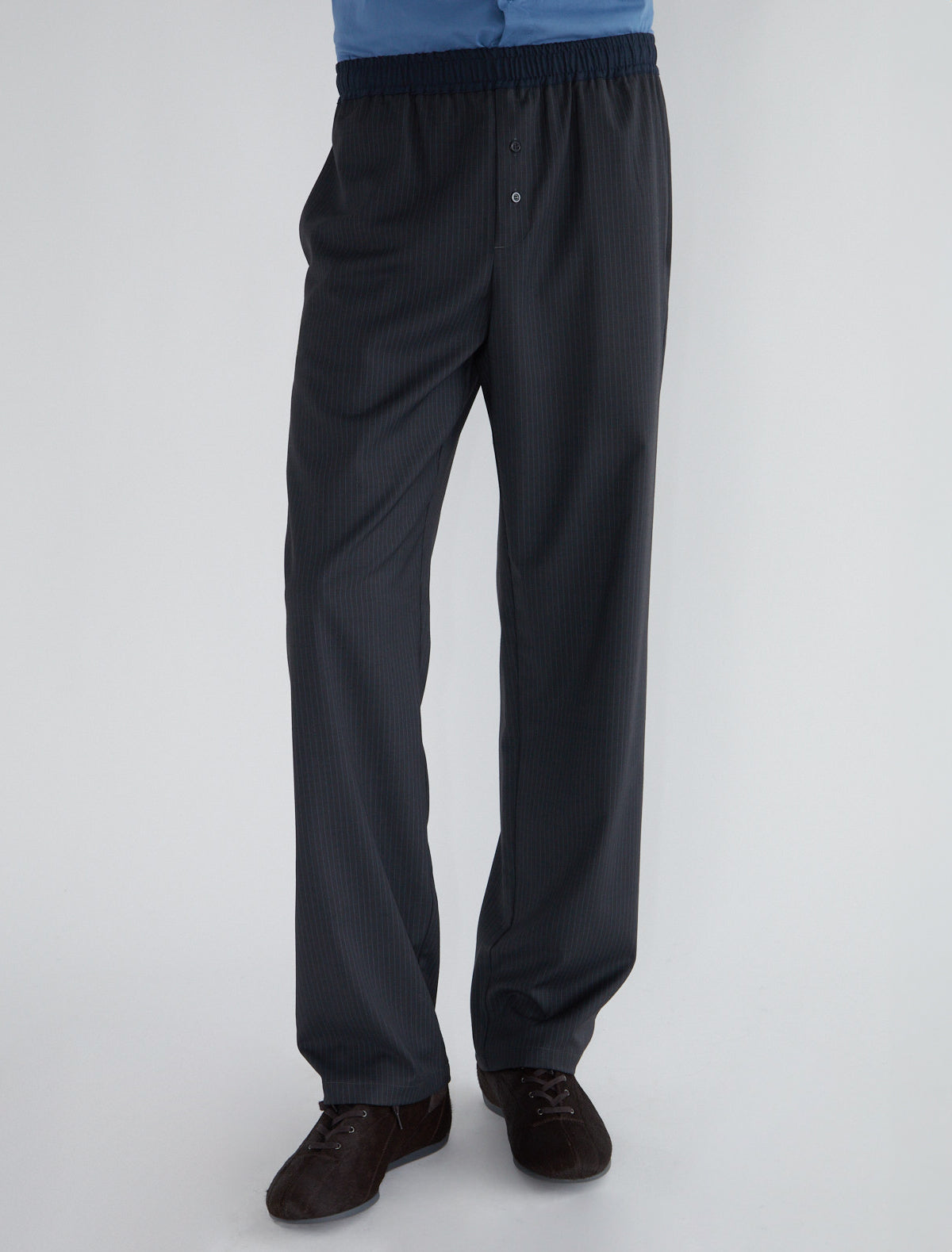 Gales suit trousers constrast waistband darkgrey