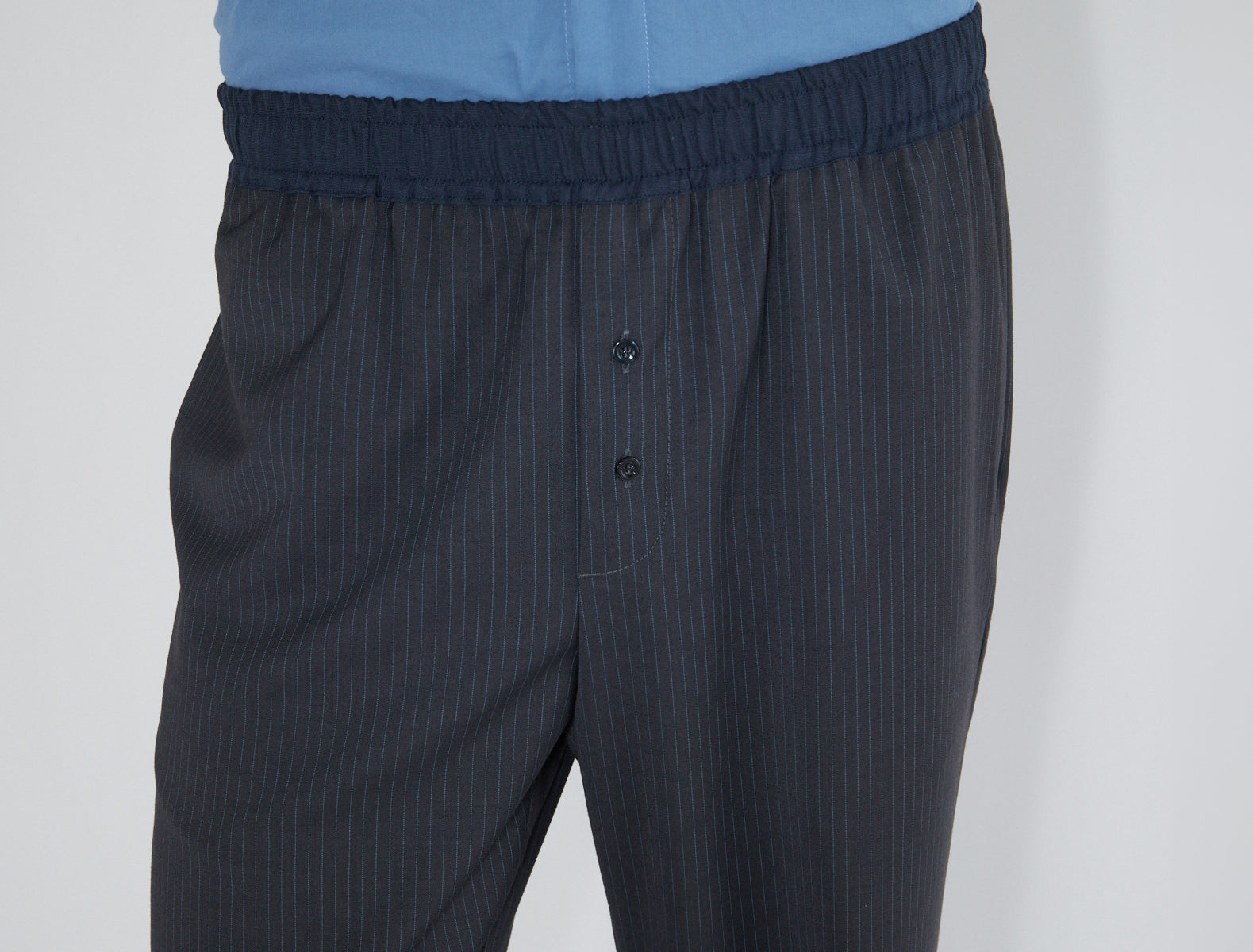 Gales suit trousers constrast waistband darkgrey