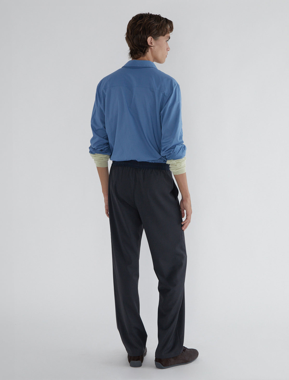 Gales suit trousers constrast waistband darkgrey