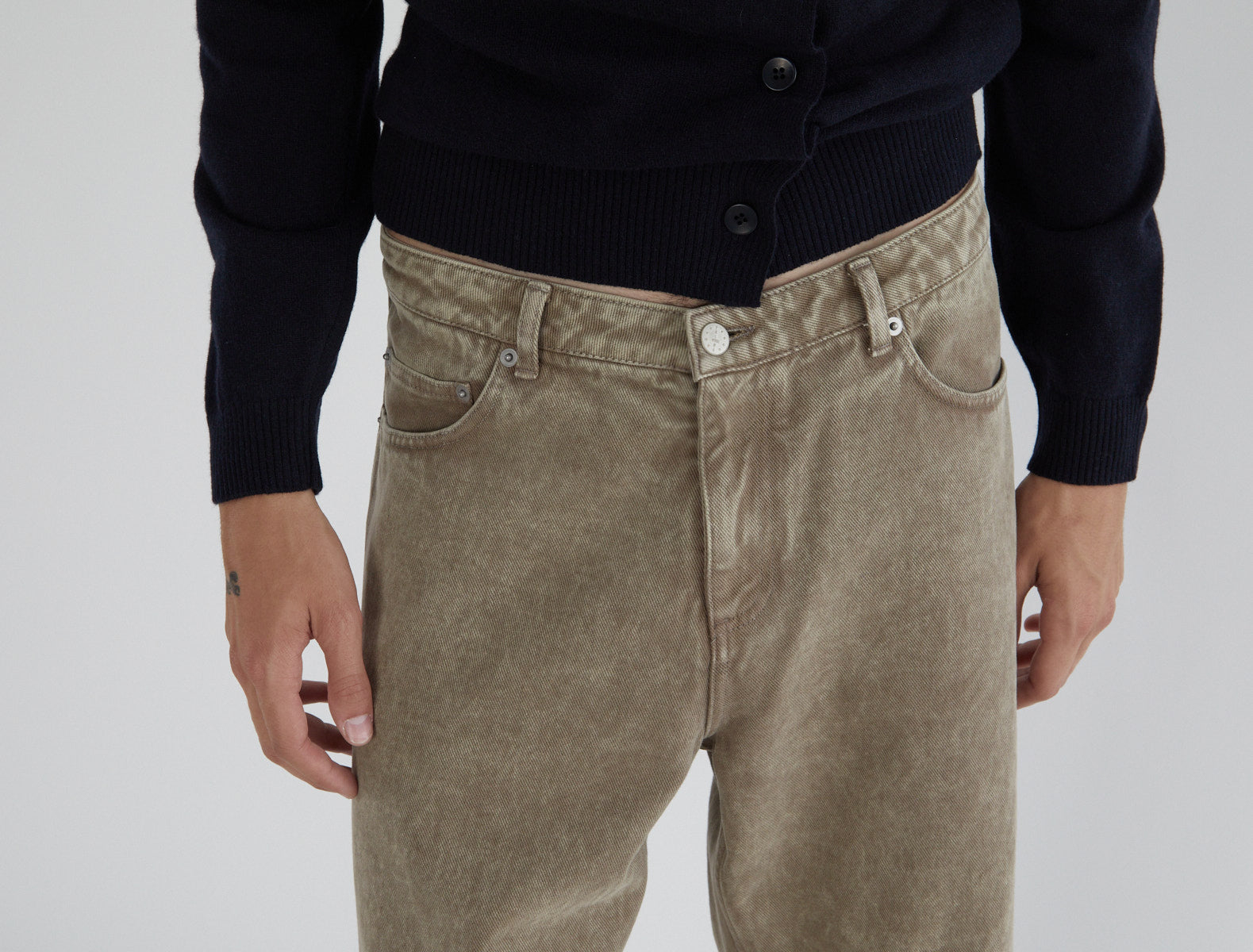 JAMES-Men's five-pocket trousers dyed in brown – paloma wool
