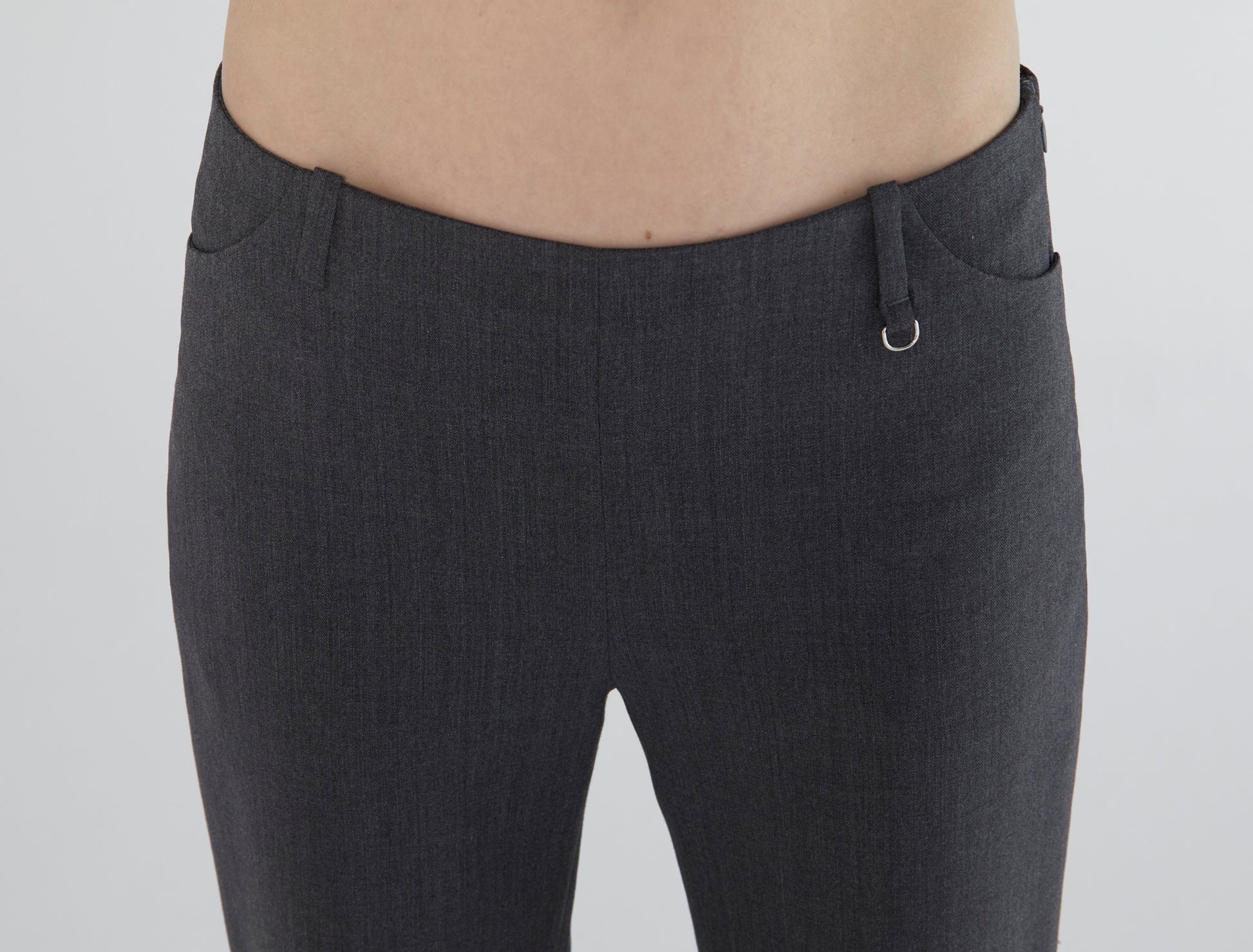 Lomba pants wide hem belt loop grey