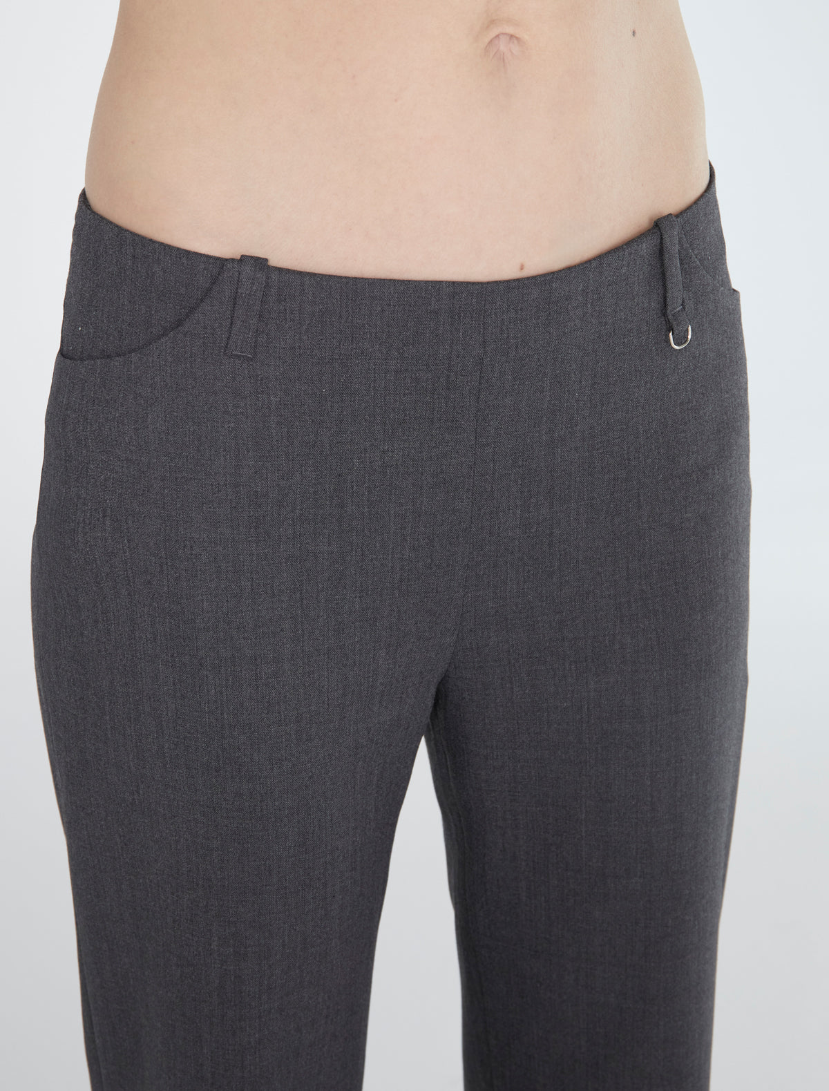 Lomba pants wide hem belt loop grey