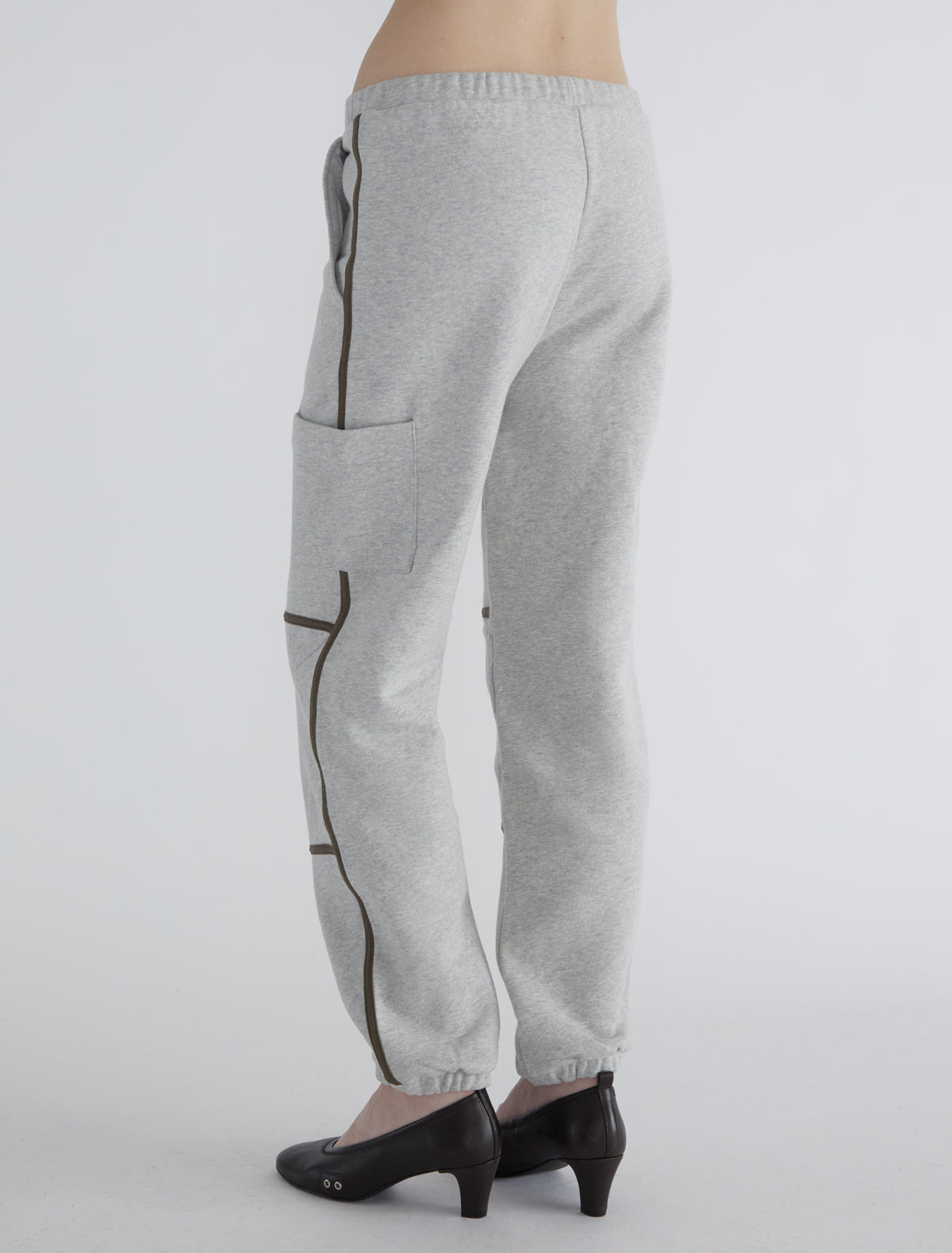Magik fleece trousers faux leather piping