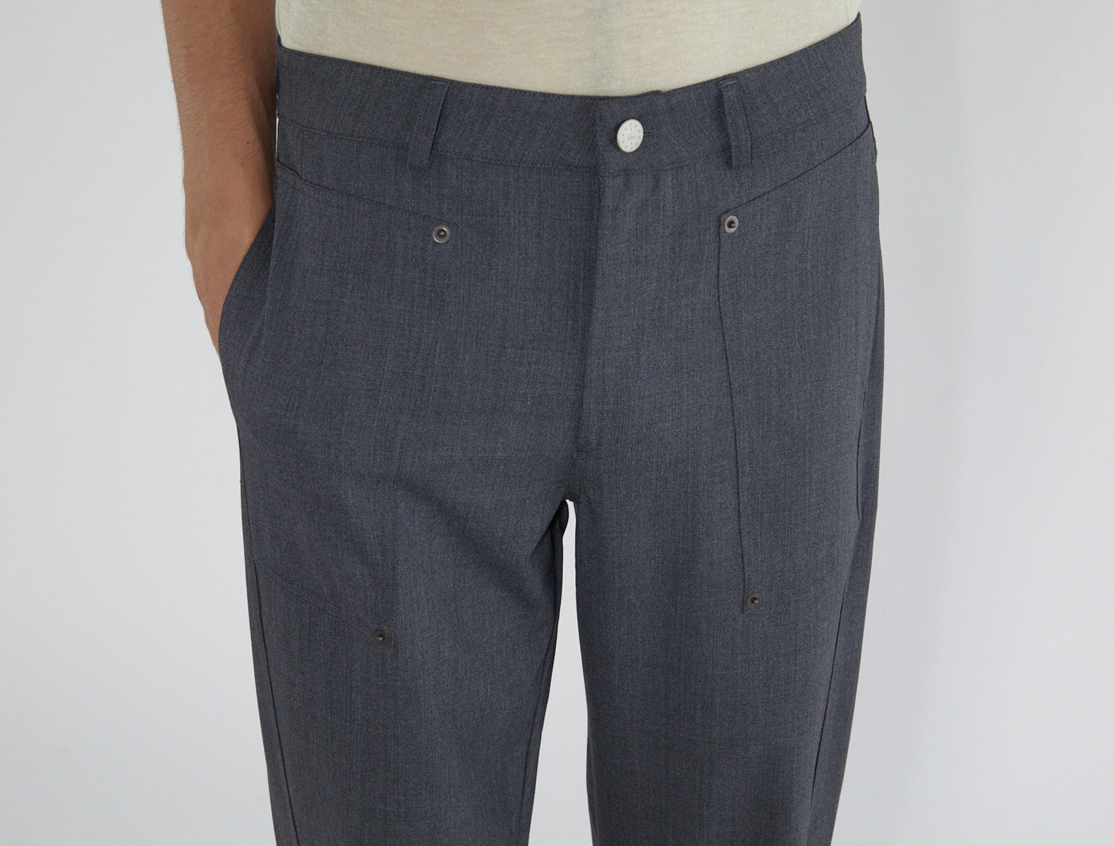 Orlando men trousers fordward seams darkgrey