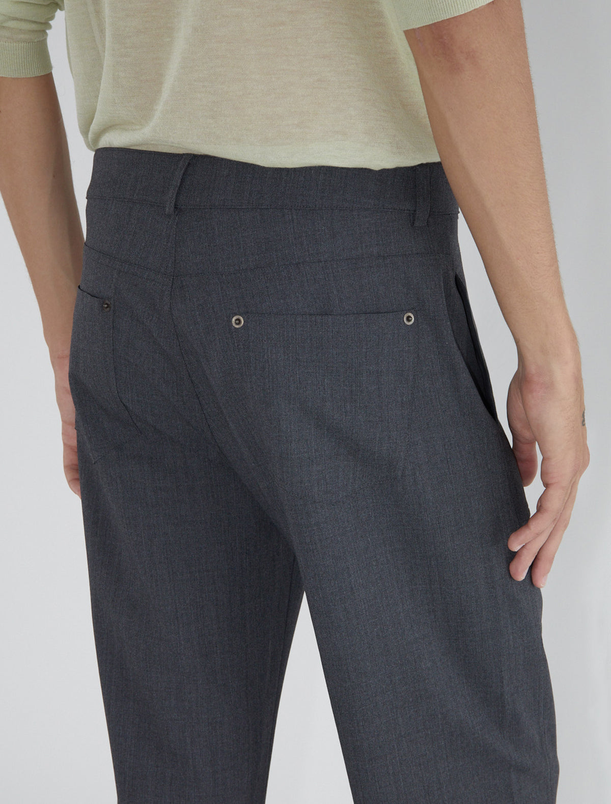Orlando men trousers fordward seams darkgrey