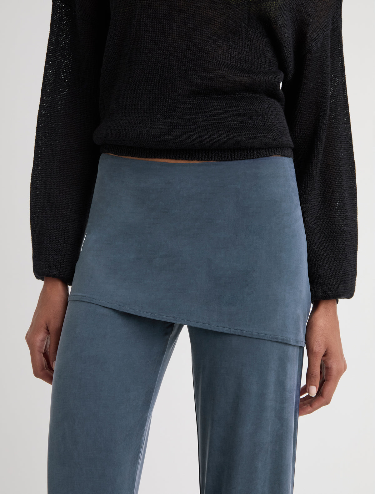 Alexia pants miniskirt cupro pants nileblue