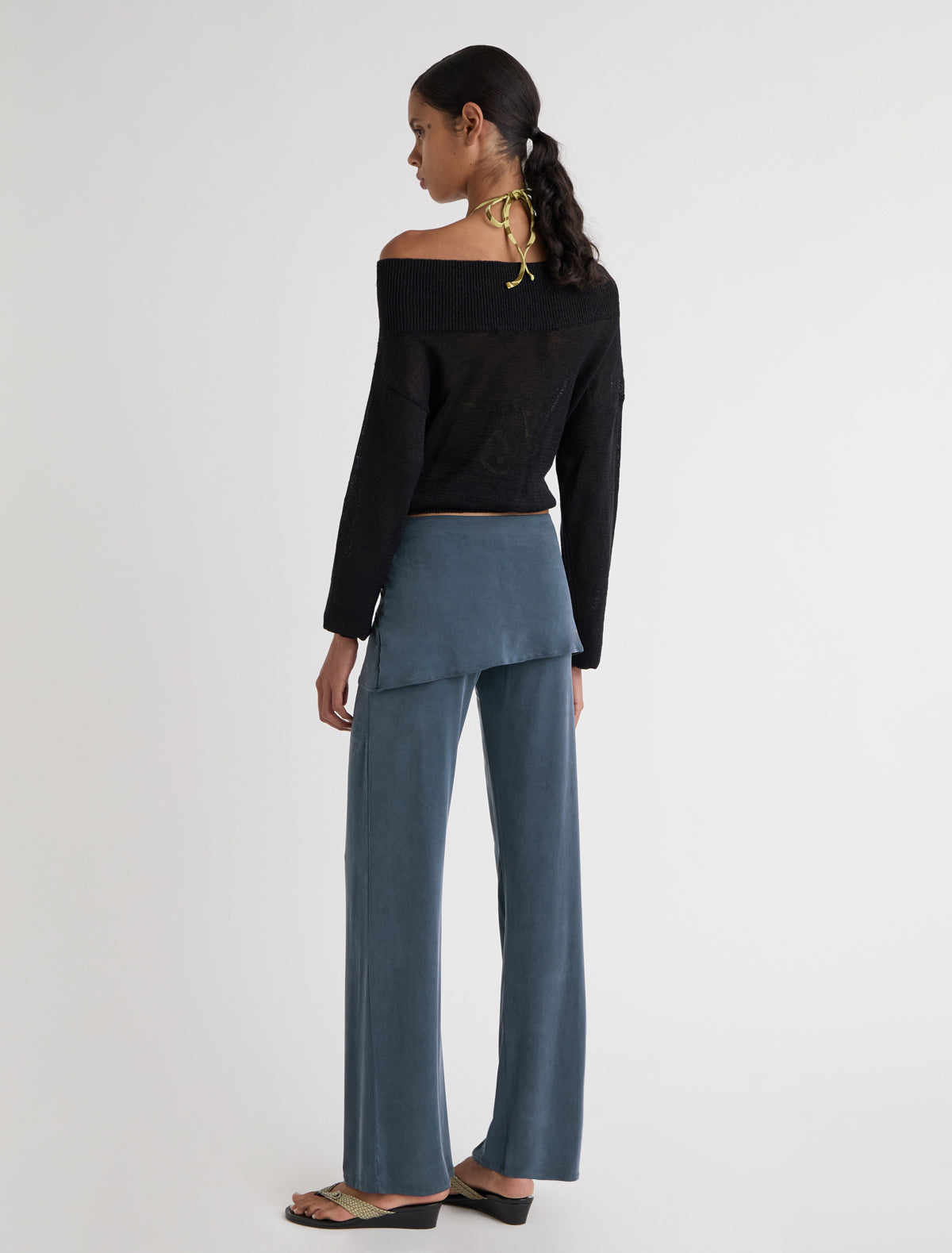 Alexia pants miniskirt cupro pants nileblue