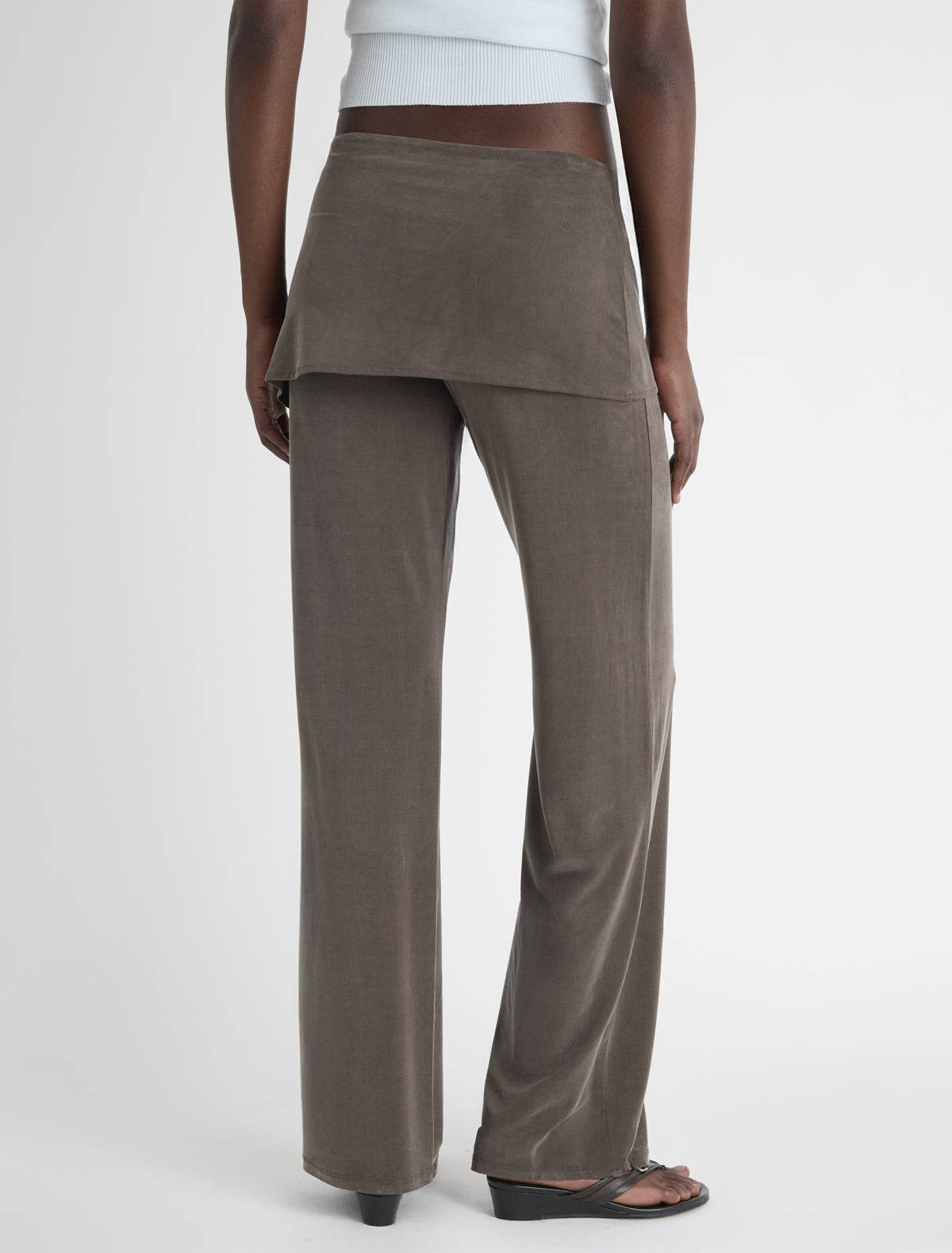 試着のみPOSTELEGANT Cupro Extra Wide Trouser Wide-Leg Cupro Pants | Garnet Hill