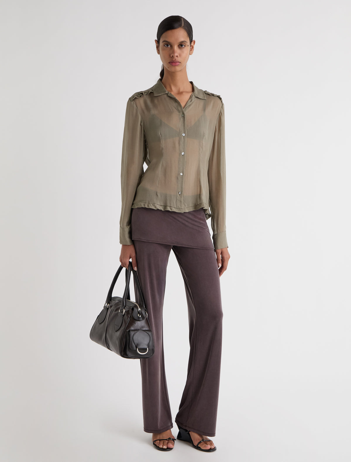 Alexia pants miniskirt cupro pants mahogany