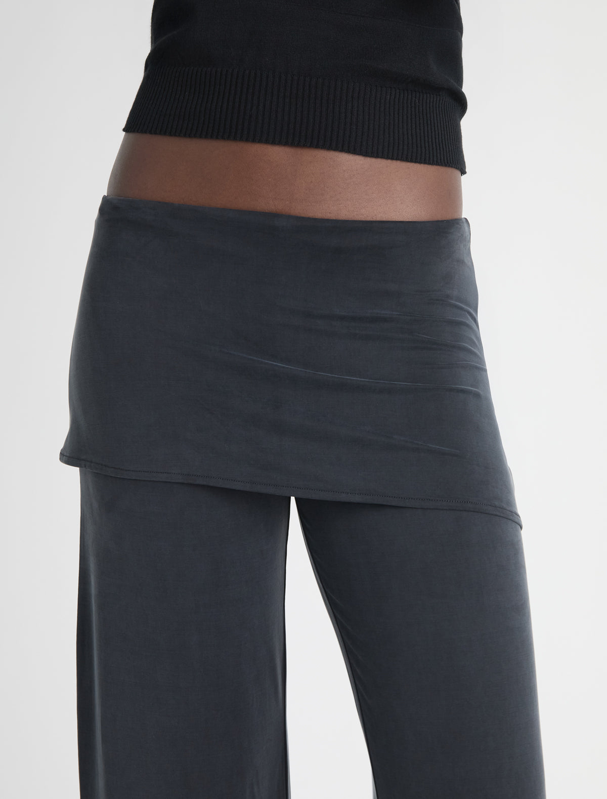 ALEXIA- Black stitched pants and mini-skirt piece – paloma wool