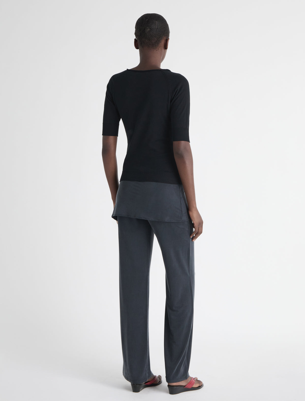 ALEXIA- Black stitched pants and mini-skirt piece – paloma wool