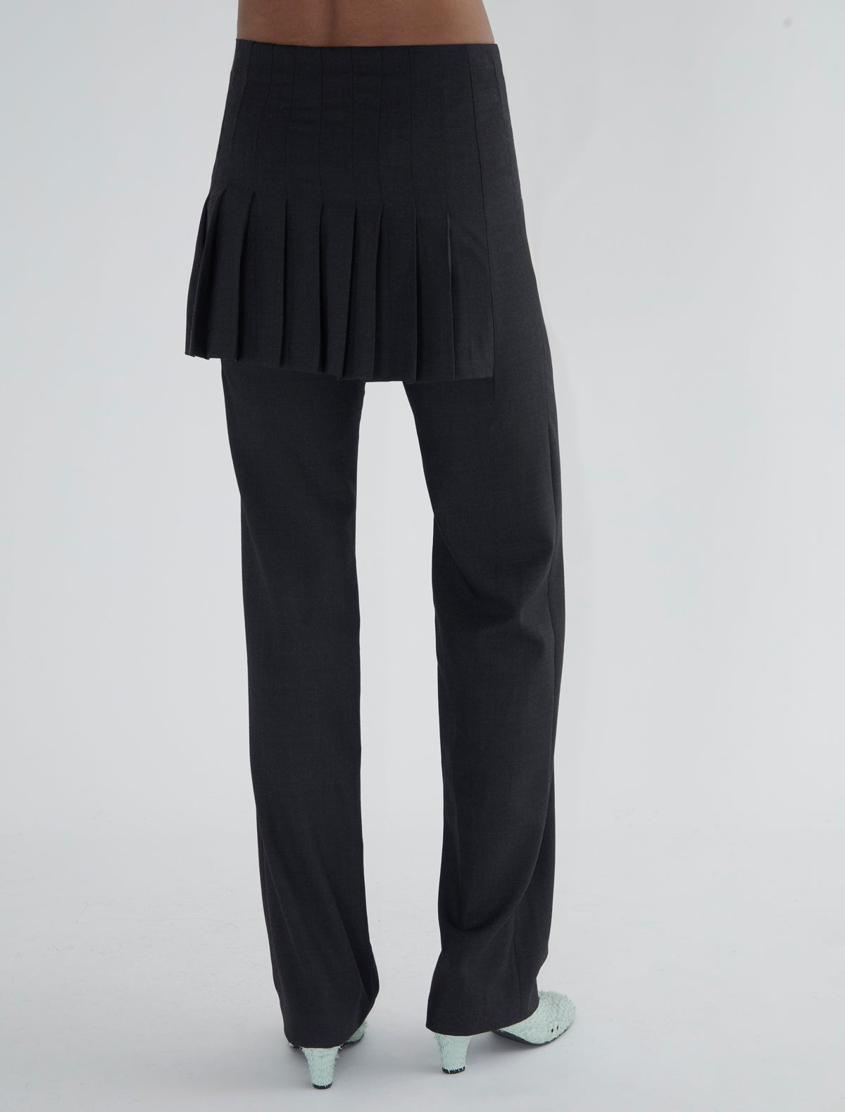 Andrale trousers pleated semi skirt overlay