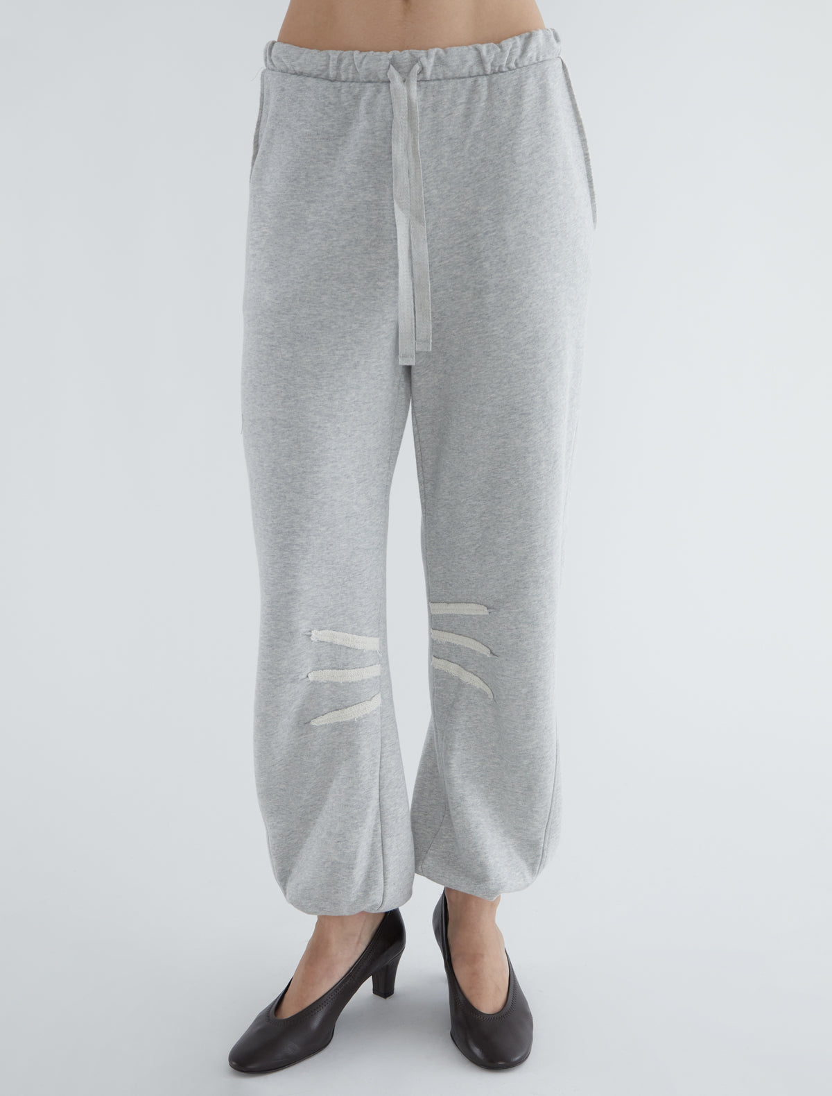 Cooper long sweatpants cuffs hem lightgrey