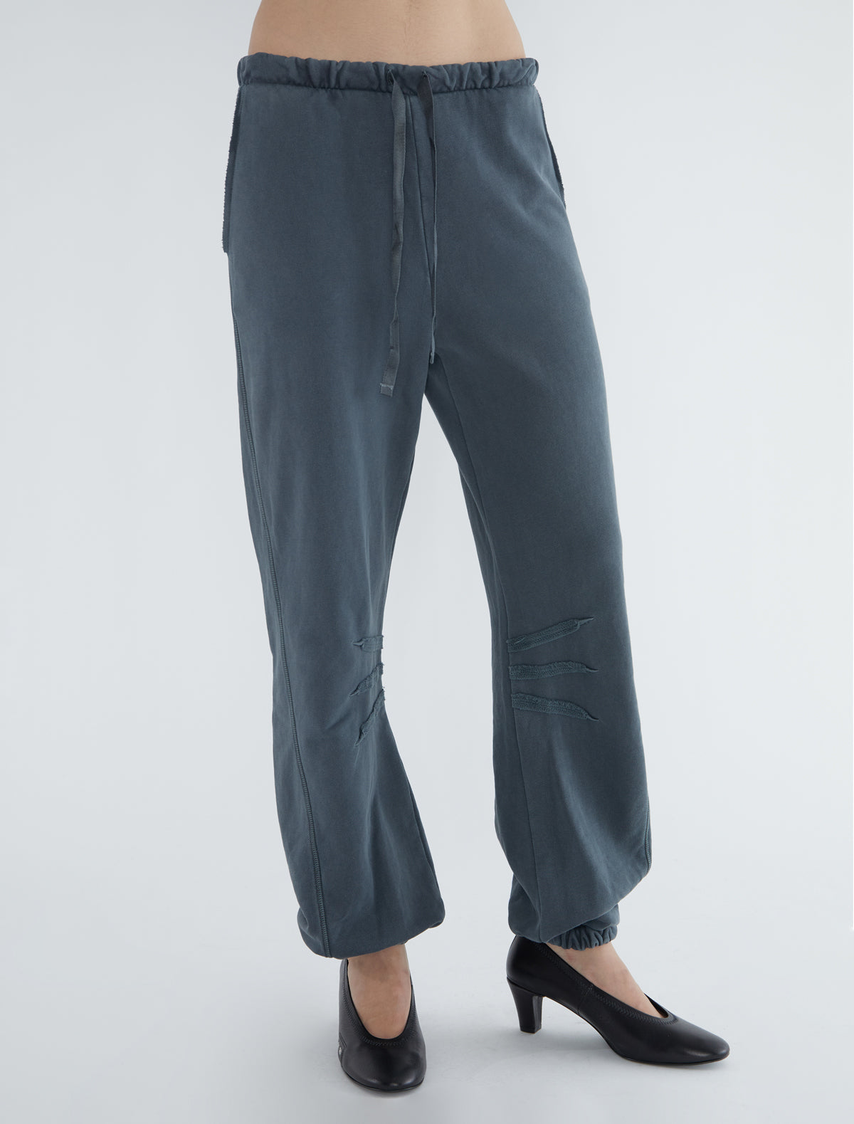 Cooper long sweatpants cuffs hem blue