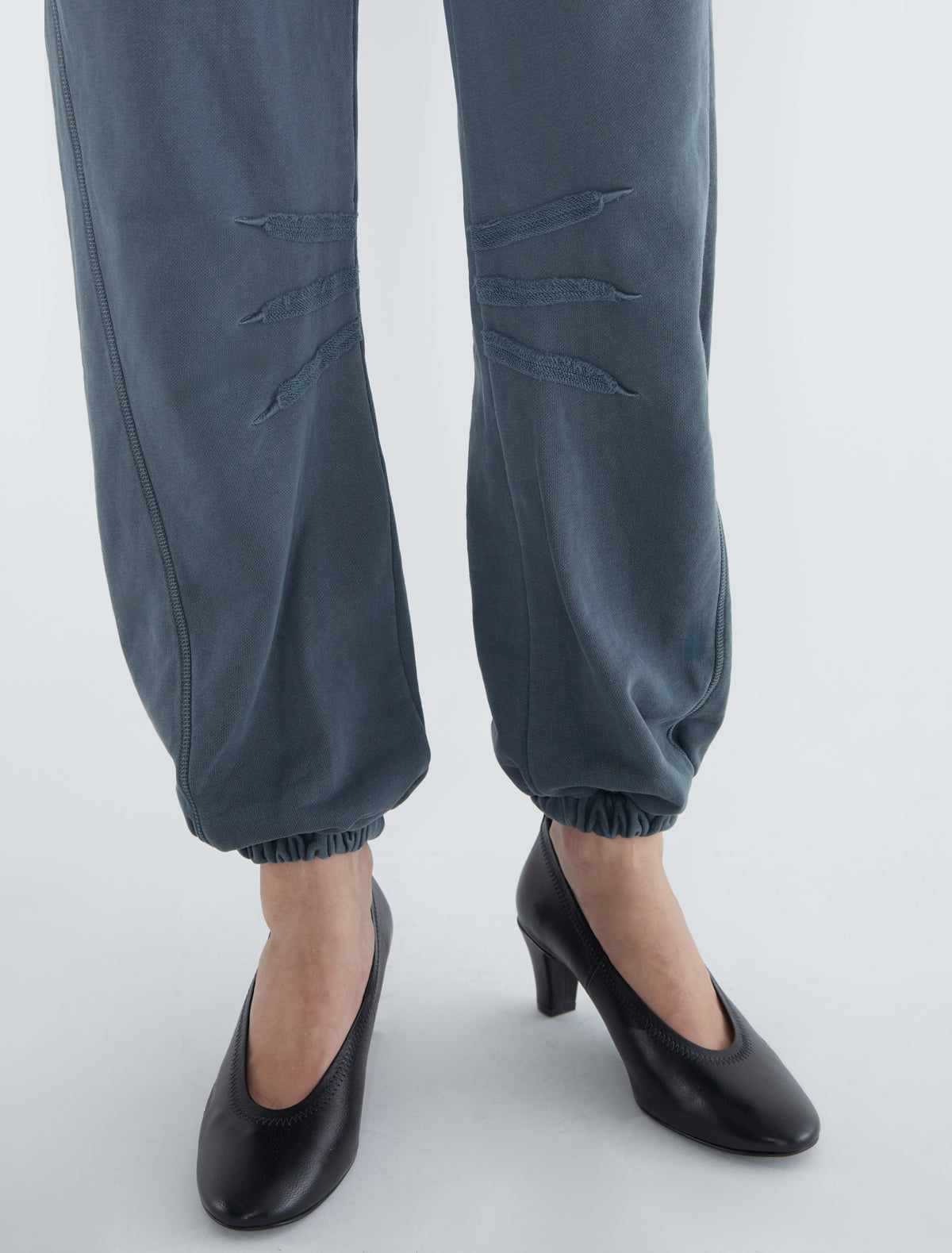 Cooper long sweatpants cuffs hem blue