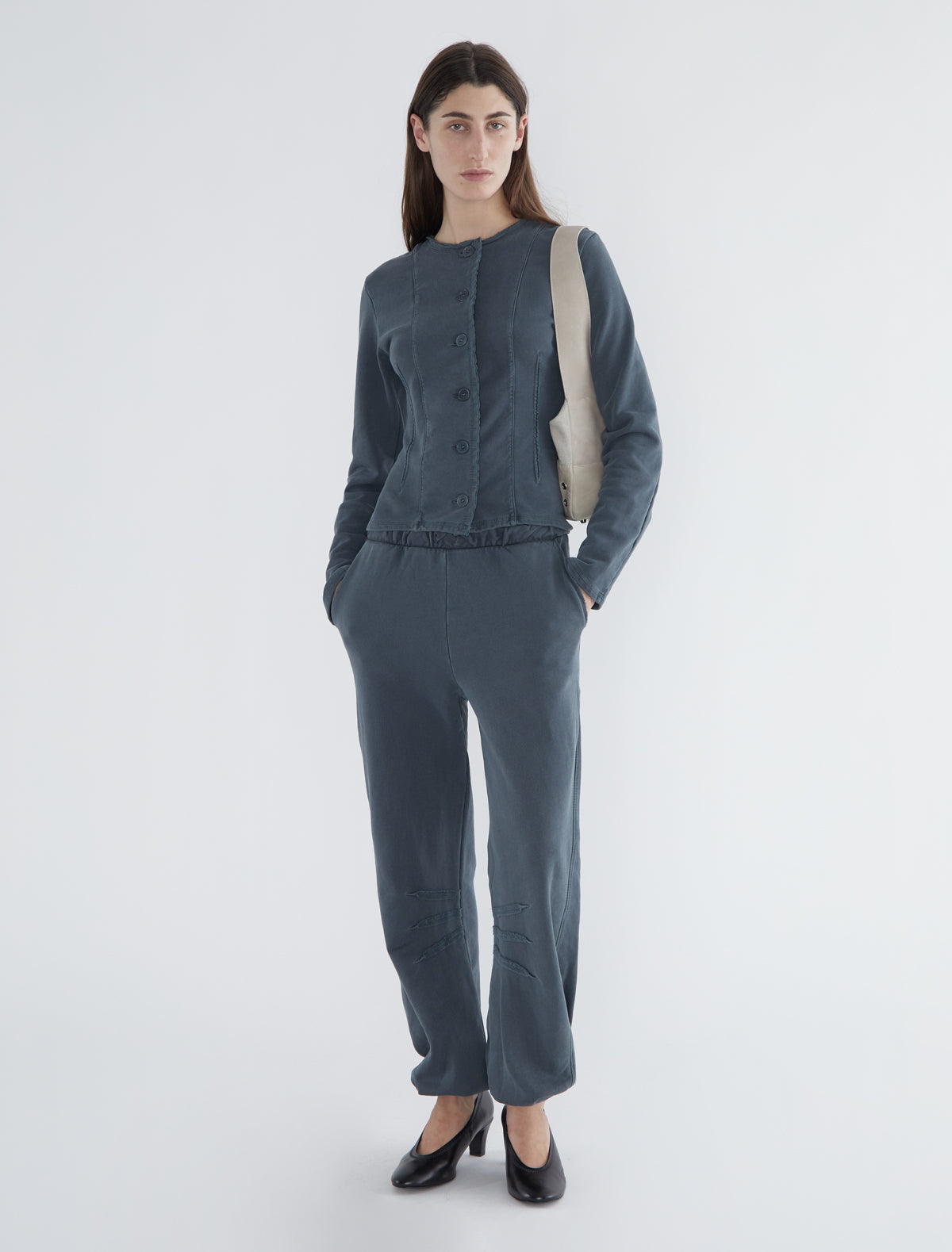 Cooper long sweatpants cuffs hem blue