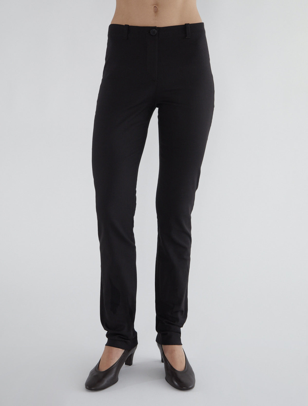 Liu suit fabric pants wrinkle hem brown