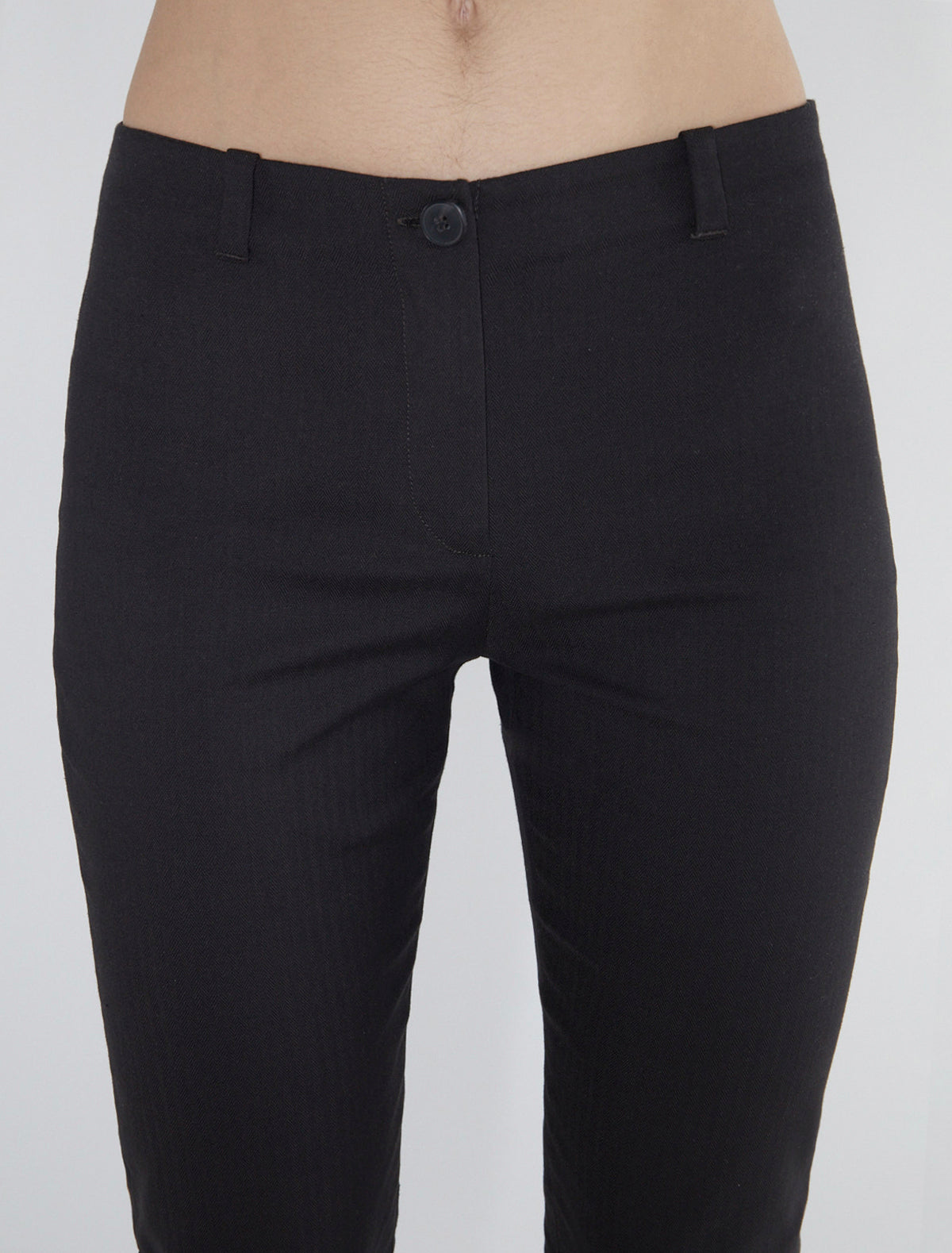 Liu suit fabric pants wrinkle hem brown