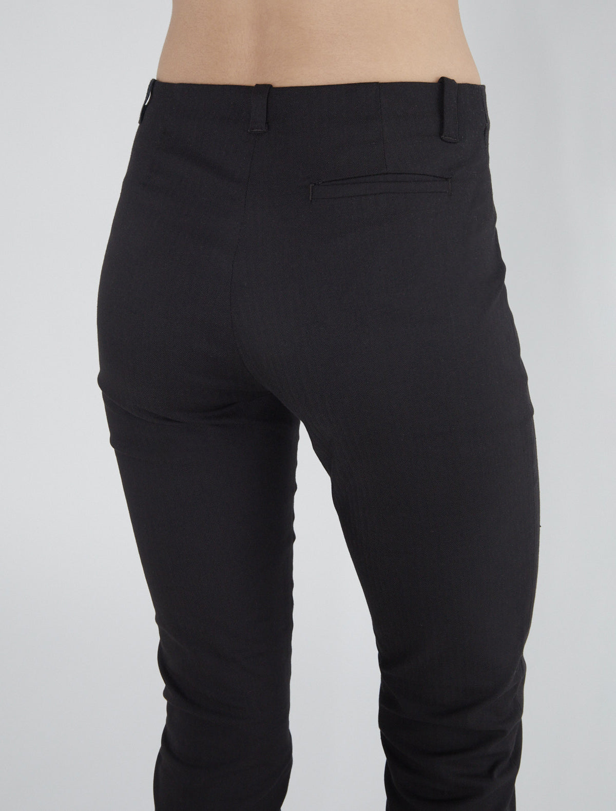 Liu suit fabric pants wrinkle hem brown