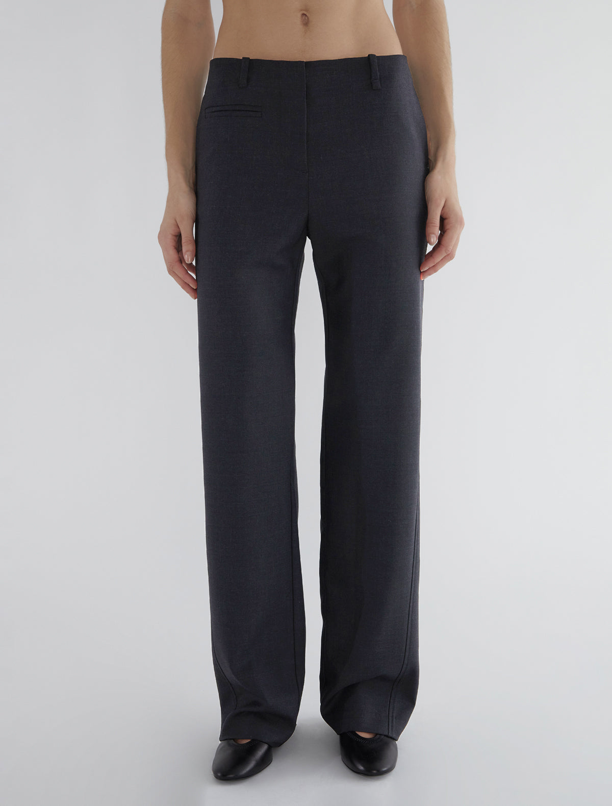 MUIR-Straight suit trousers with a welt pocket on one side