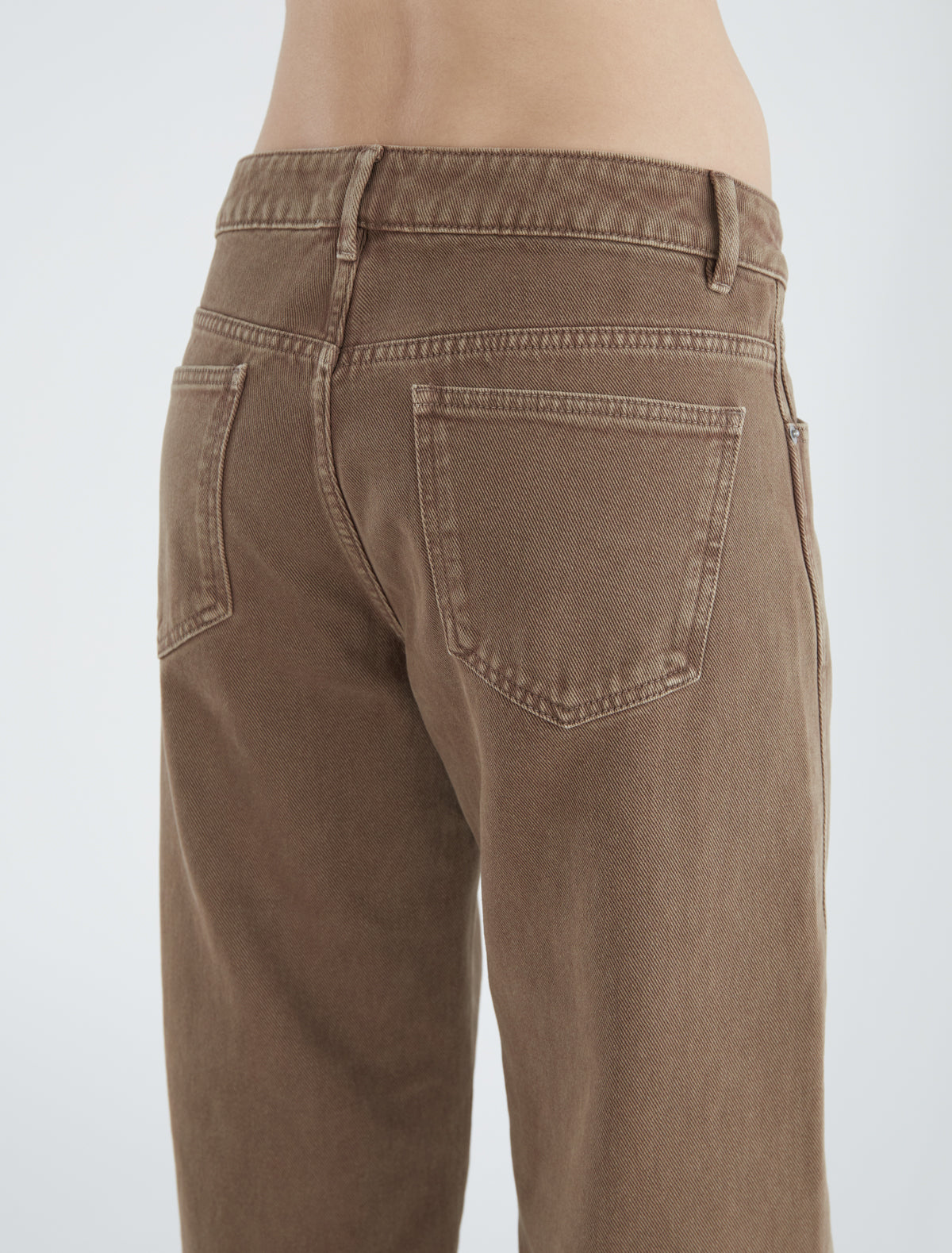 Reyno garment dyed pants brown