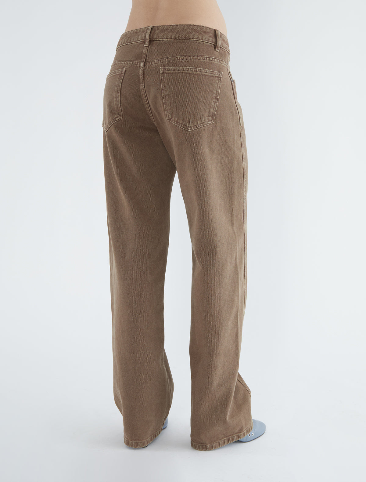 Reyno garment dyed pants brown