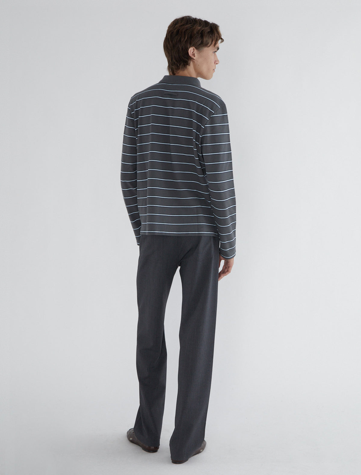 Coty striped men polo pique fabric