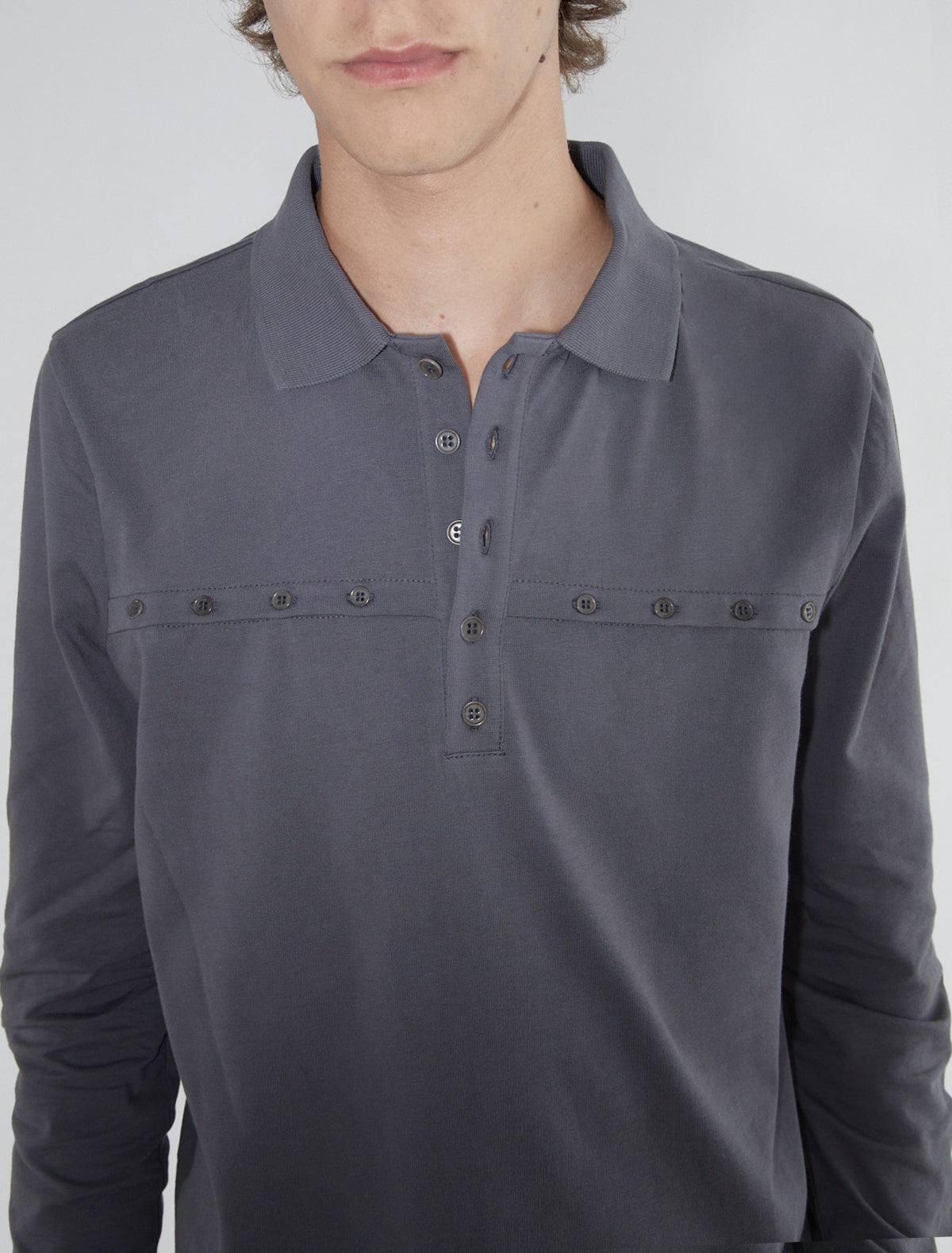 Plana men long sleeve polo neckline