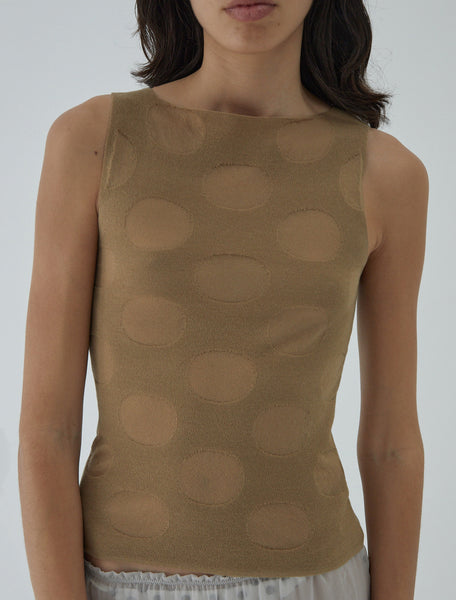 paloma wool ダークグレー Vネック タンクトップ SANS-Sleeveless wrap top with a side loop to tie the outer