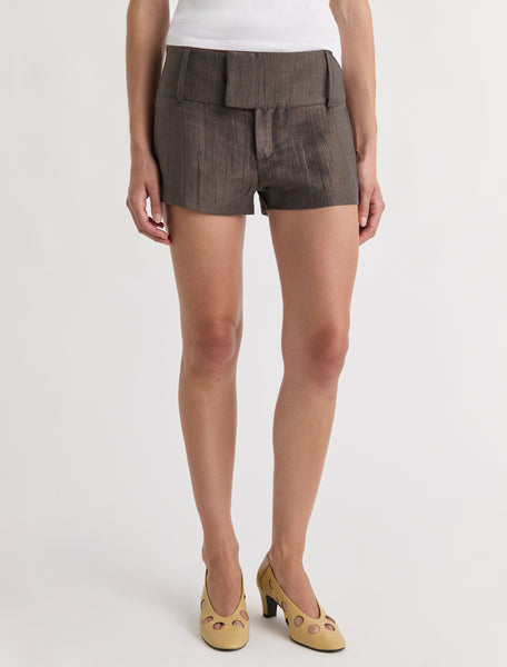 paloma wool アーガイル柄 ショートパンツ S ARIN-Shorts with a wide waistband, hook-and-eye closure, and long