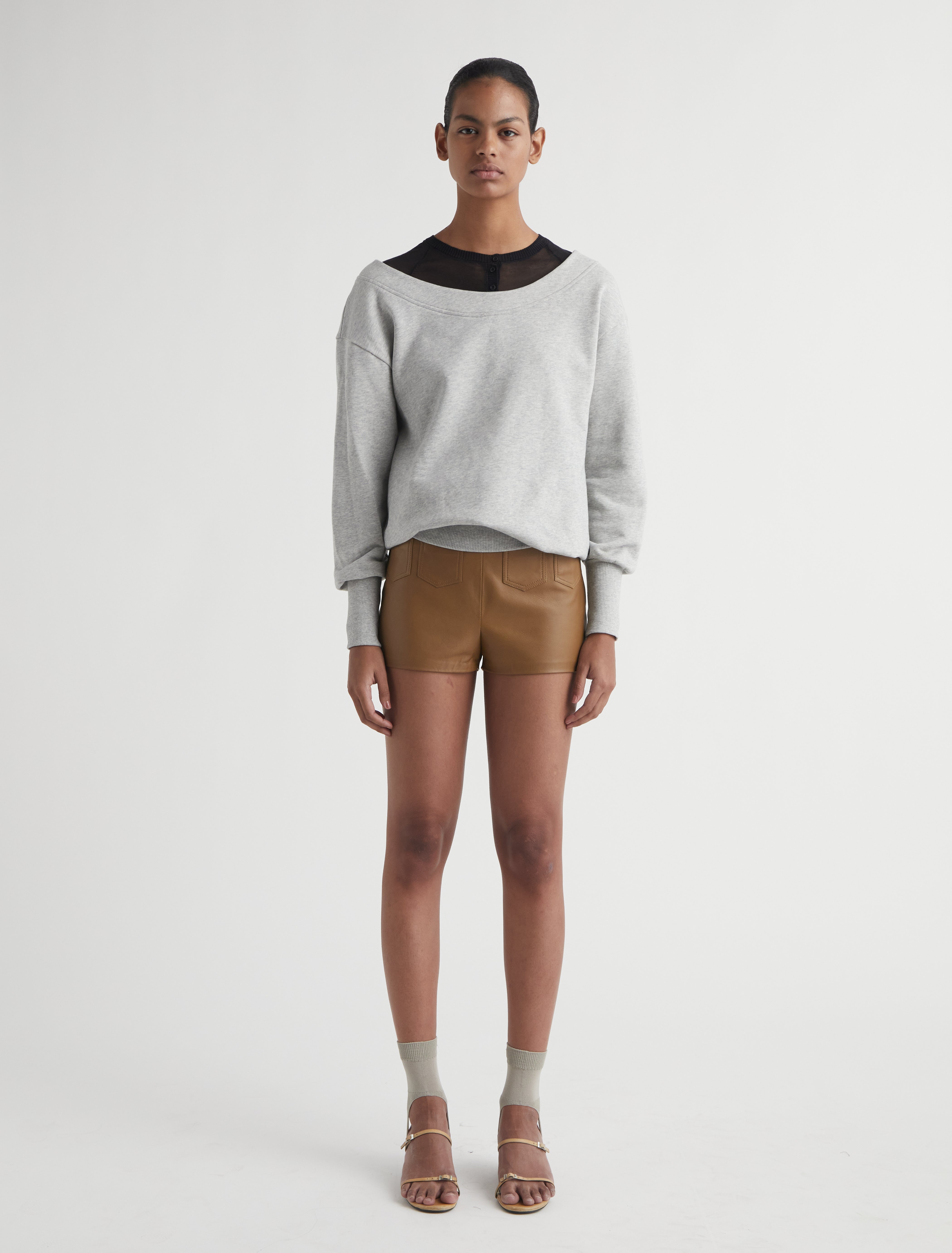 DINA-Beige short fuseau-style knitted socks – paloma wool
