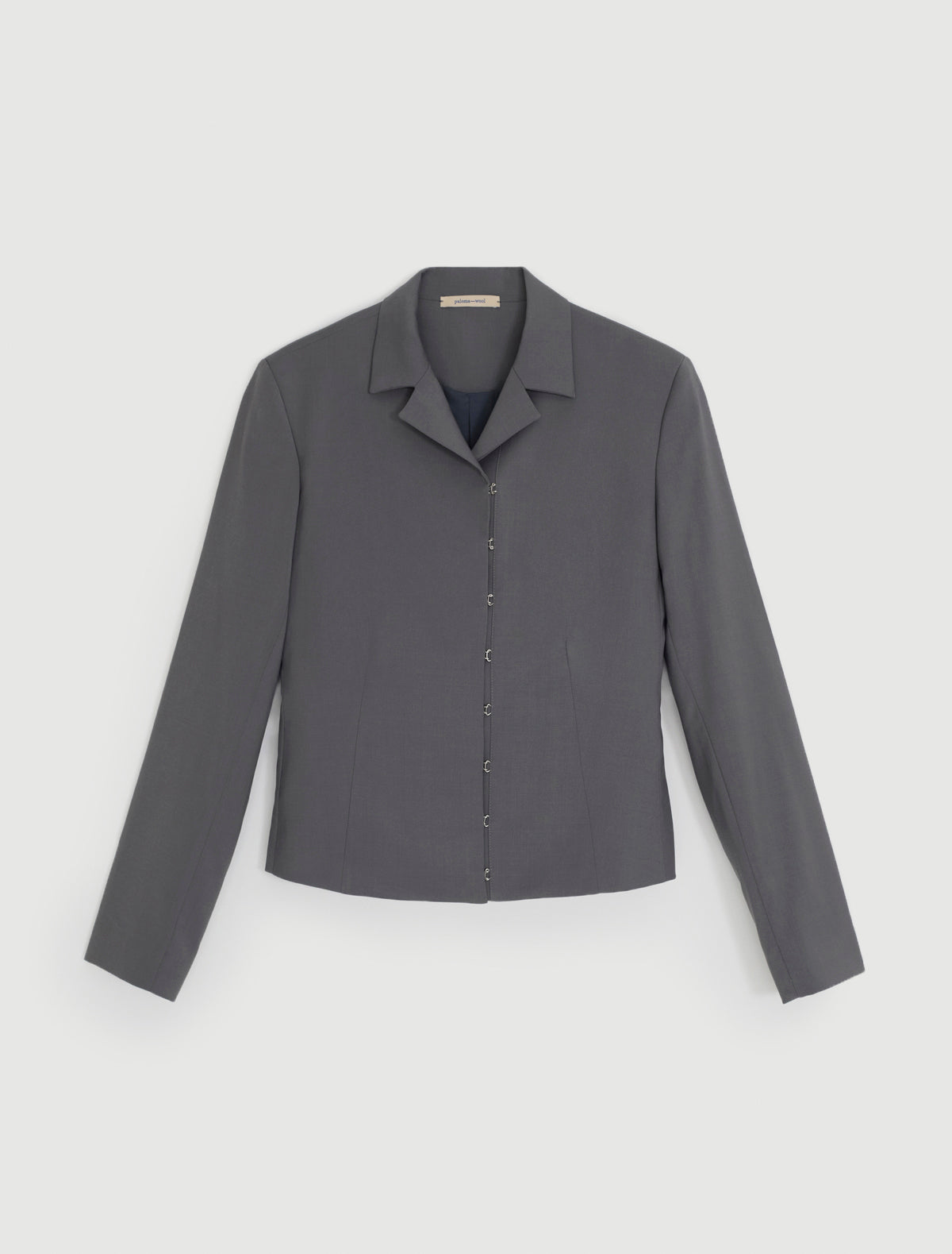 Lula fitted blazer snap button closure