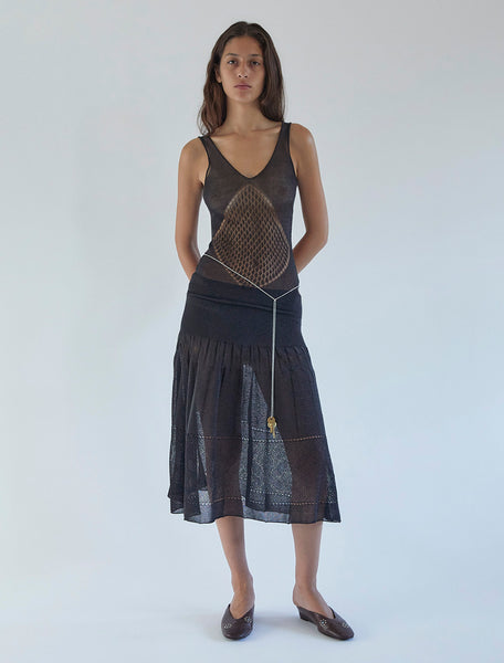 PALOMA WOOL｜SKIRTS (Globo (SO3301-248)) Paloma Wool Globo Midi Skirt In 248 Khaki - 35% Off