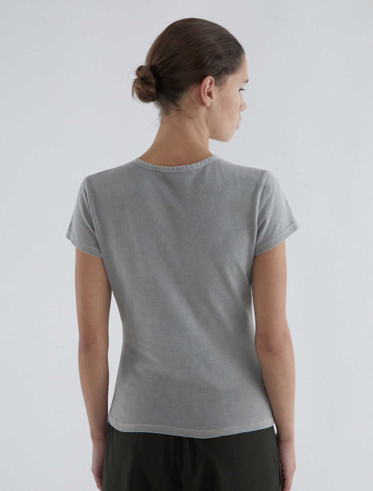 Graham short sleeve v neck top brand embroidery