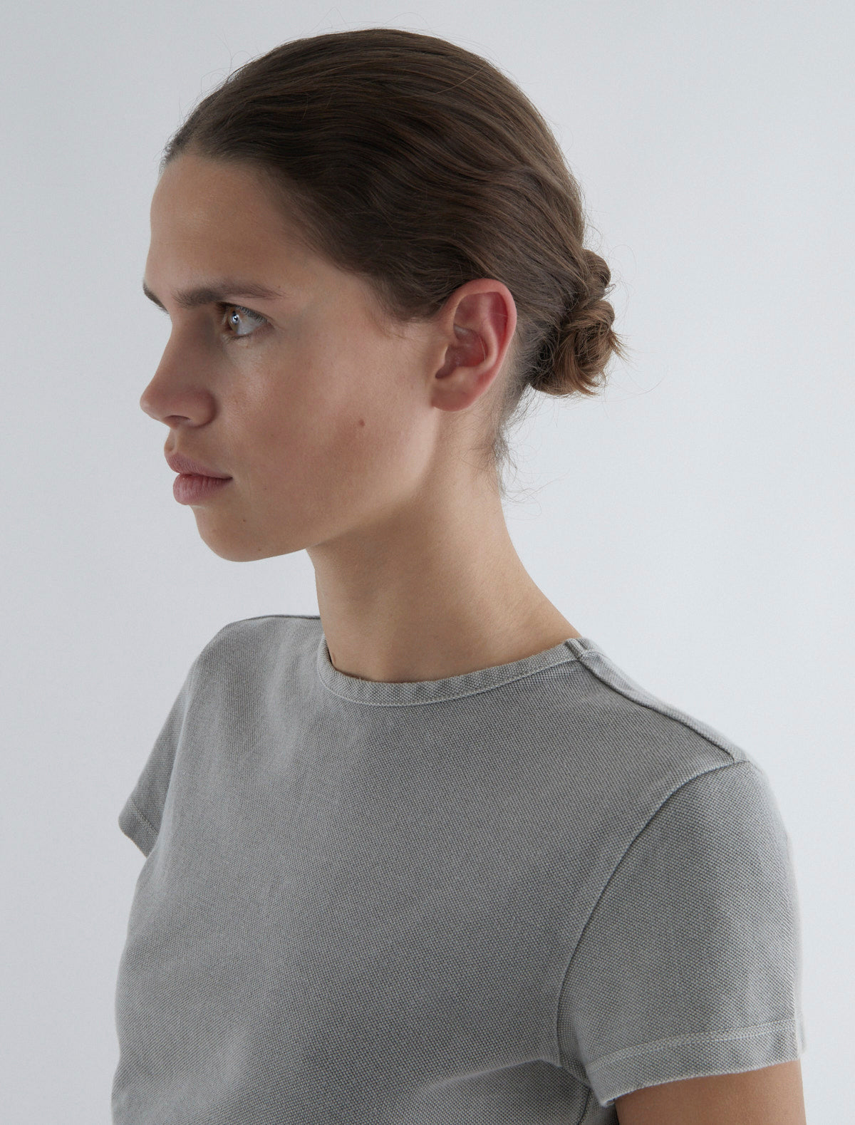 Graham short sleeve v neck top brand embroidery