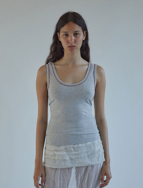 新品 Paloma Wool ギャザー メッシュ レイヤード タンクトップ Paloma Wool Tops