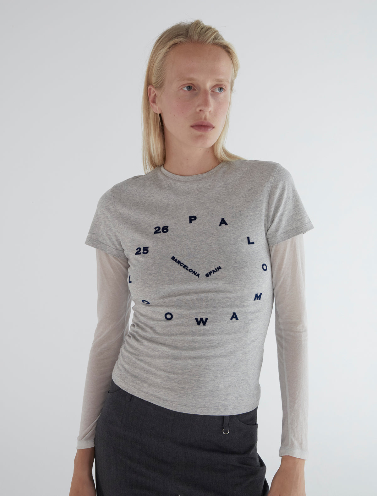 Oclock cotton tshirt velvety print
