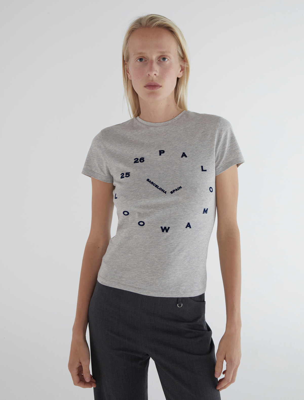 Oclock cotton tshirt velvety print