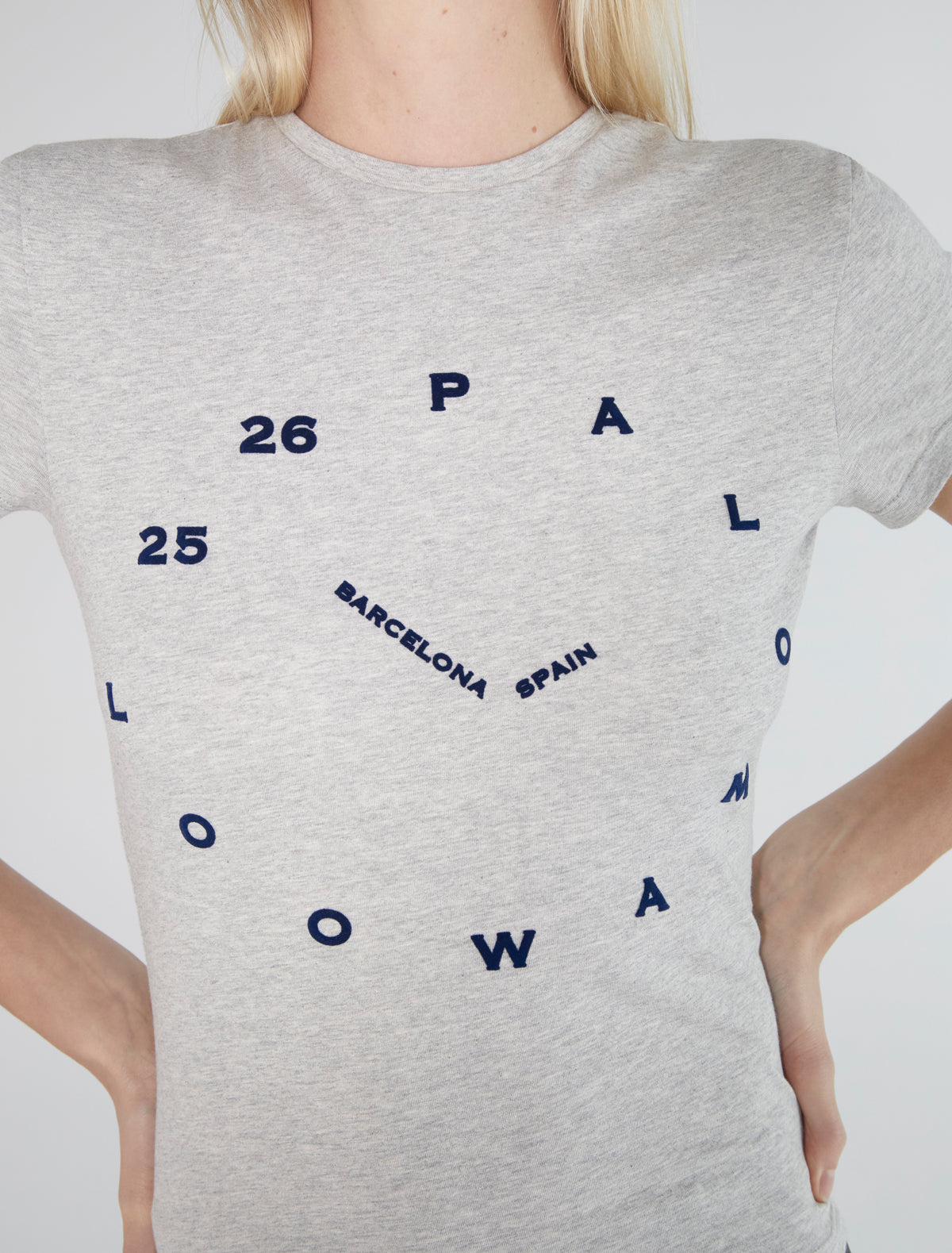 Oclock cotton tshirt velvety print