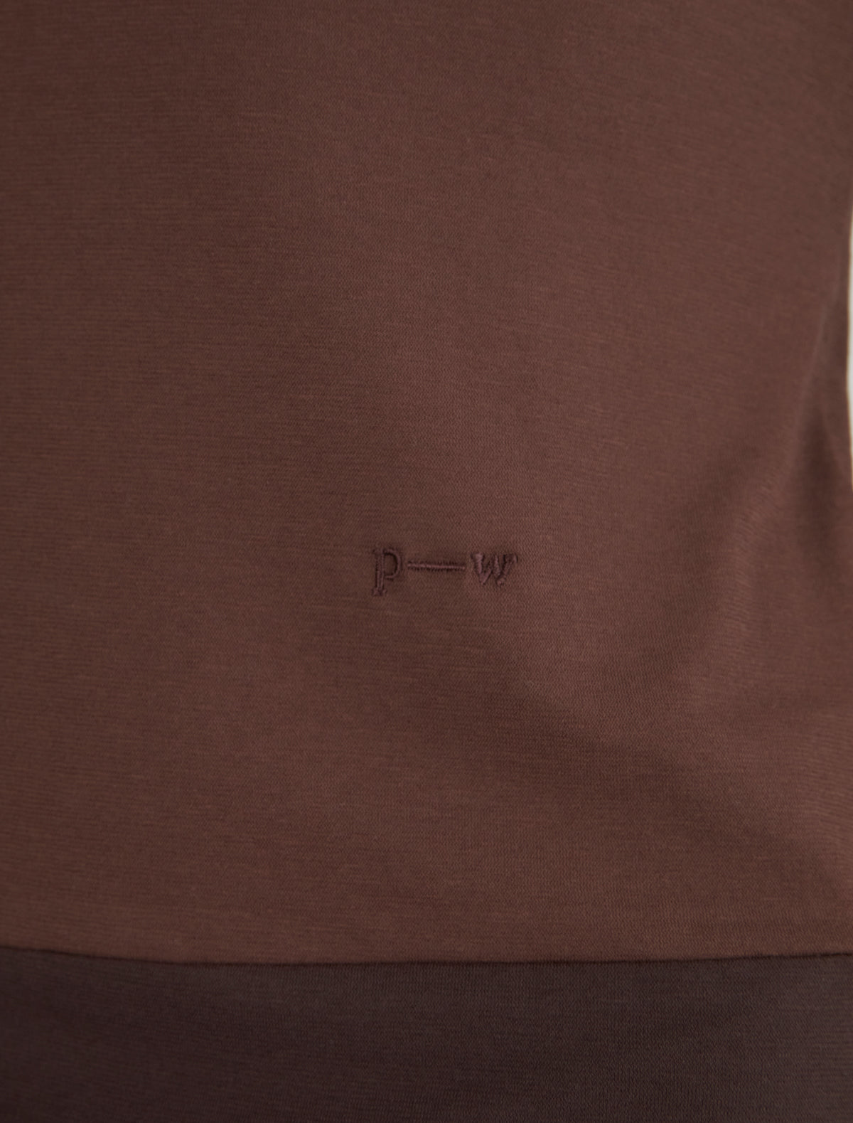 Sombrita double layer effect tshirt embroidery brown