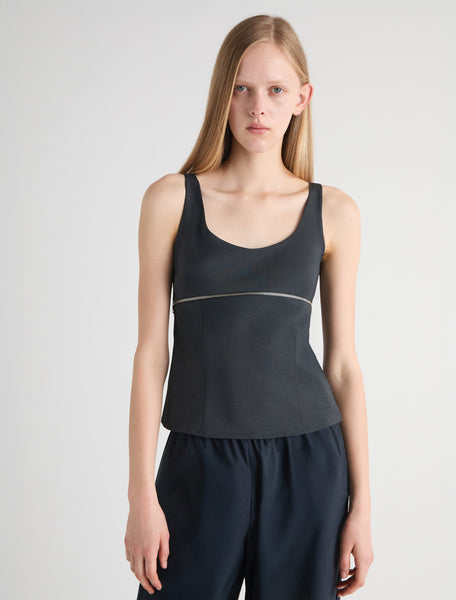 paloma wool ストレッチ タンクトップ‌ ISEE-Sleeveless top with a zipper detail under the bust – paloma wool