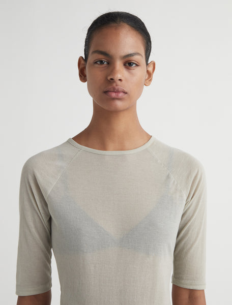 PIA-Ecru elbow-length top crafted from lightweight fabric – paloma