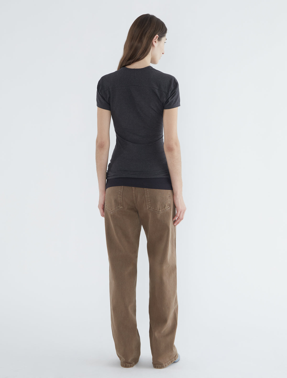 Reyno garment dyed pants brown