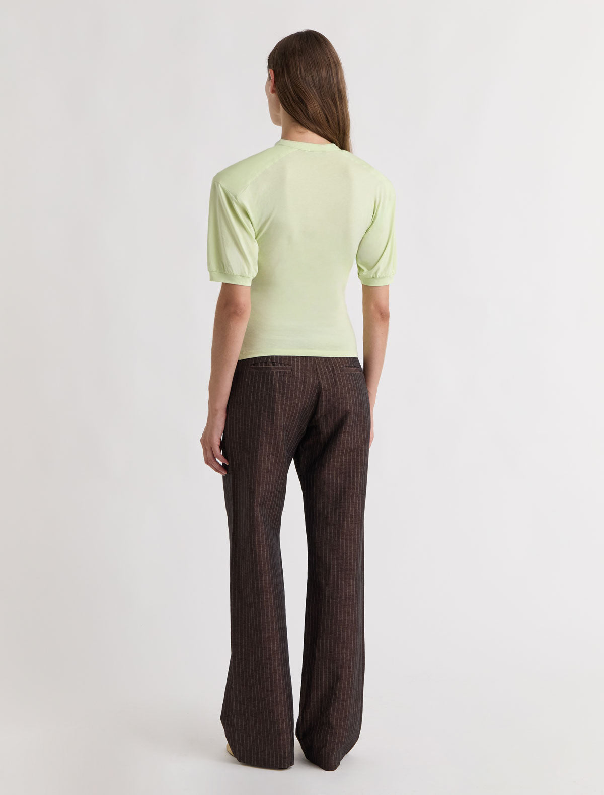 Renfo short sleeved top henley neckline raglan sleeves removable shoulder pads fluor