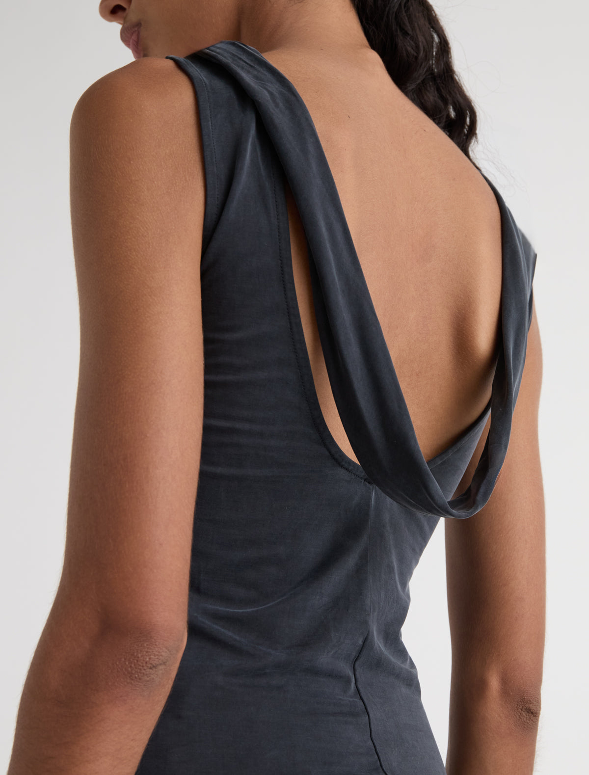TARO-Cupro top with open back neckline and draped piece – paloma wool