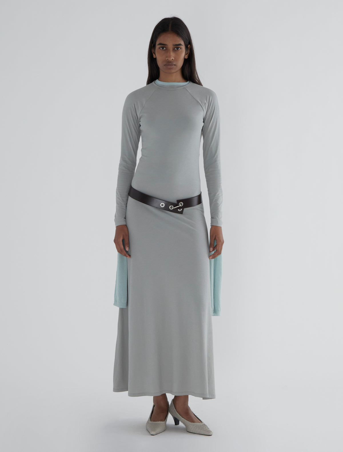 Quina dress long ranglan sleeves lightweight cotton