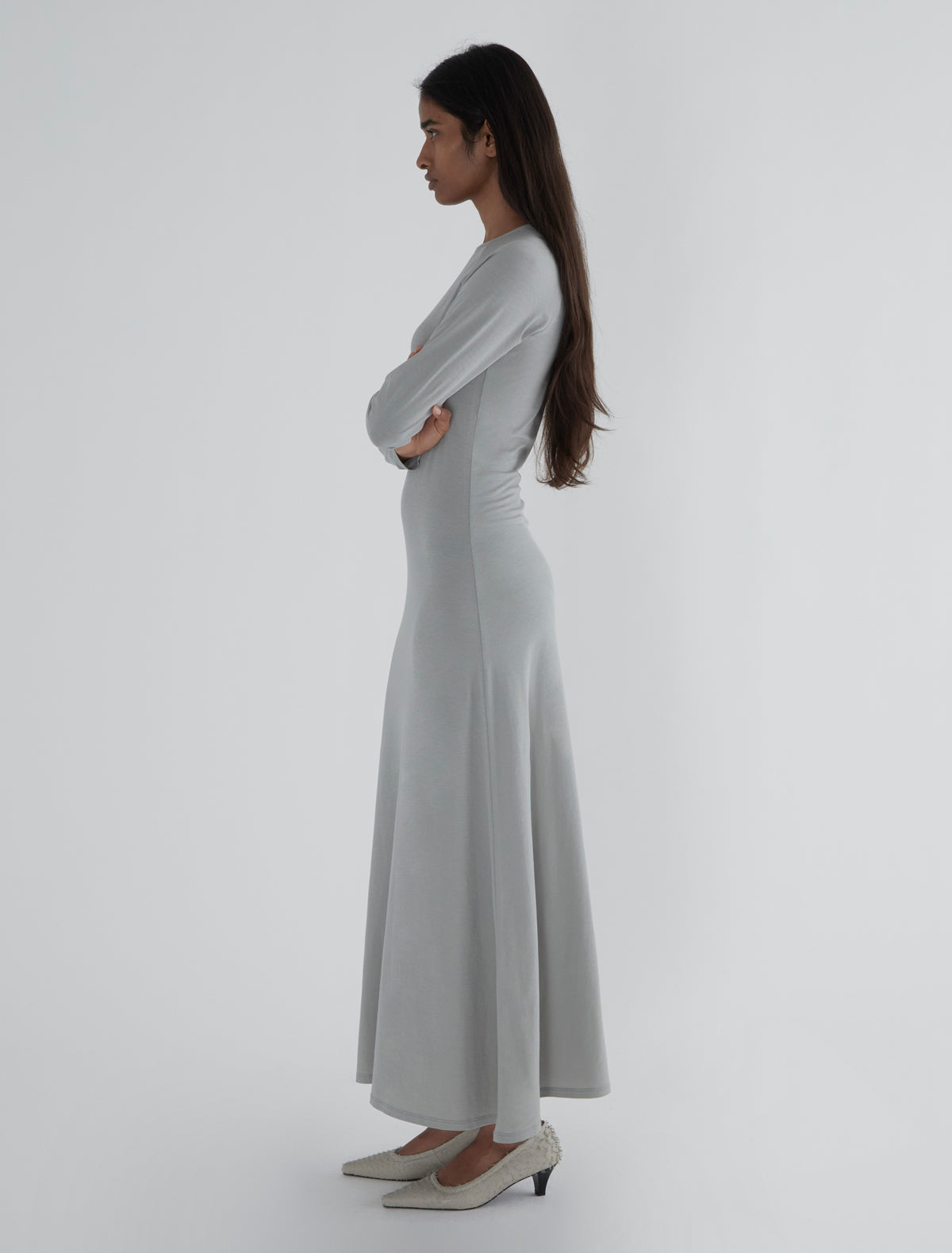 Quina dress long ranglan sleeves lightweight cotton