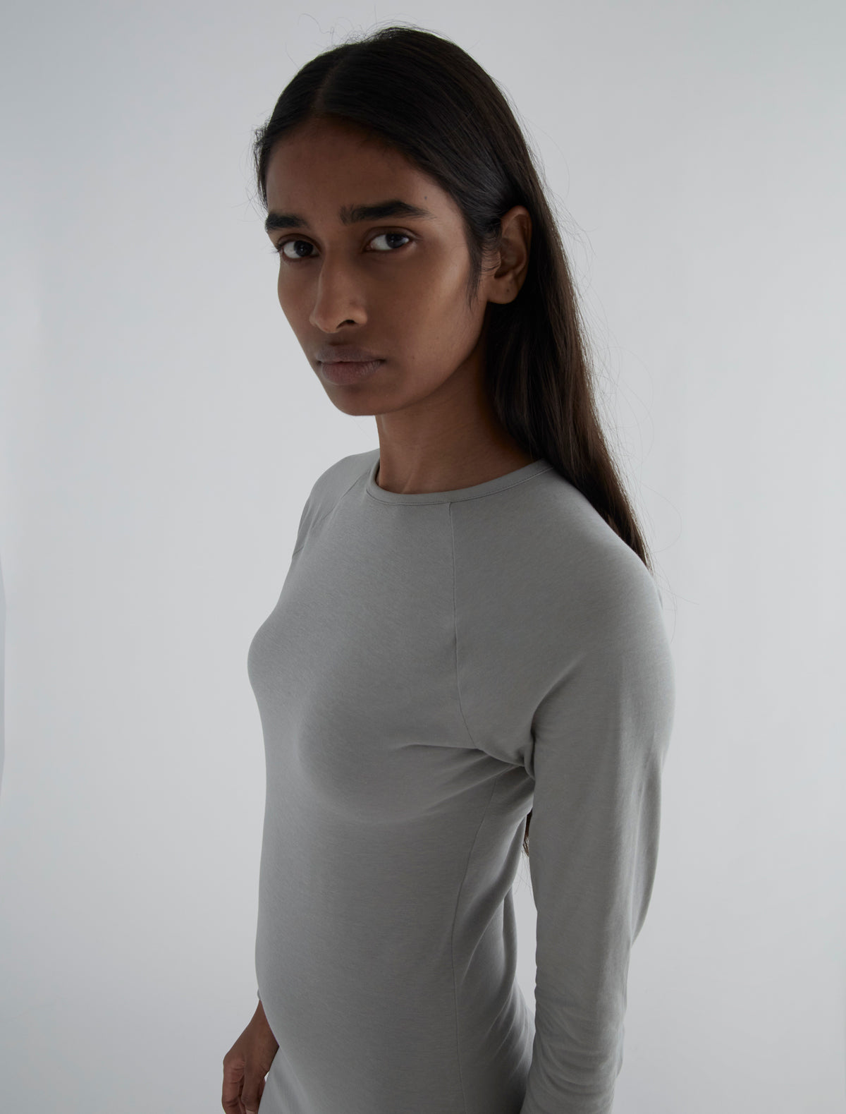 Quina dress long ranglan sleeves lightweight cotton